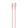 ВСЁГАЗИН Кабель для зарядки Live Type-C-iP, 1м, Быстрая зарядка 2.4А, PD 22W, силикон, розовый