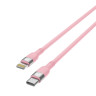 ВСЁГАЗИН Кабель для зарядки Live Type-C-iP, 1м, Быстрая зарядка 2.4А, PD 22W, силикон, розовый