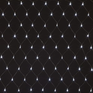 EUROSVET Гирлянда-сеть 100LED холодный белый 1,5*1,м., 8 реж., провод 3м., проз.IP20 300-001 a044090