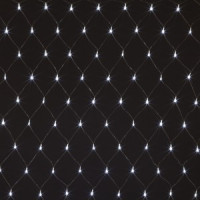 EUROSVET Гирлянда-сеть 100LED холодный белый 1,5*1,м., 8 реж., провод 3м., проз.IP20 300-001 a044090