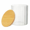VETTA ЭКО Грани Банка для хранения 700мл, 11х10см, стекло, бамбук