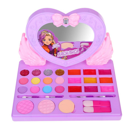 BY Русские Супергерои Набор детской косметики: тени, блески для губ, спонж, апплик., зеркало, МП-4