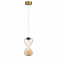 ODEON LIGHT 5093/4L PENDANT ODL25 415 ант.брон./прозр./янт. град. Подвес 4W 4000K 388lm GLESSI