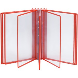 Демосистема настенная OfficeSpace с 10 панелями А4, красная Арт.359490