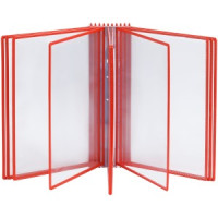 Демосистема настенная OfficeSpace с 10 панелями А4, красная Арт.359490