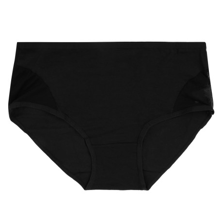 GALANTE Трусы женские макси с декором, р.54, 95%хлопок, 5%спандекс, черный, НБ25-15