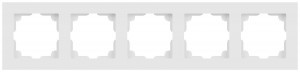 ЭРА Intro Accent рамка СУ 5 мест. белый матовый 6-505-01М