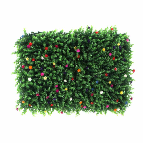 INBLOOM Изгородь искусственная 60x40см Самшит с цветами, полипропилен