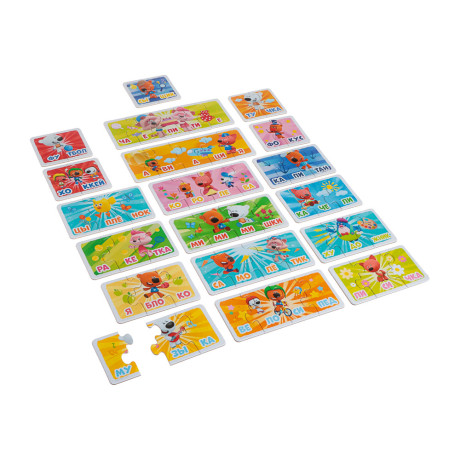 Лицензия, Набор пазлов. Читаем по слогам. 60 эл, 19x15x4см