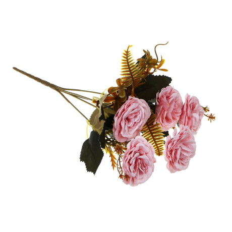 LADECOR Букет искусственных цветов, розы, 30 см, пластик, ткань, проволока, 4 цвета