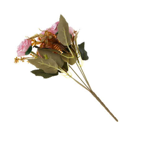 LADECOR Букет искусственных цветов, розы, 30 см, пластик, ткань, проволока, 4 цвета