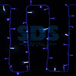 Гирлянда-нить ул. Дюраплей 200LED синий 20м. мерц.кажд5 IP67 бел.кауч(б/п 677589) 315-183 Neon Night