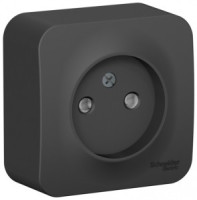 Systeme Electric BLANCA роз. ОУ 1 мест. 16А антрацит (пл.осн., штор., изол.пл.) BLNRA001116 (2!)