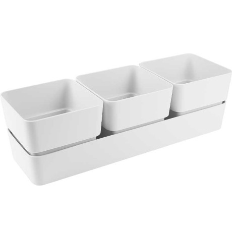 Кашпо Фиори Трио Белый КШ-0520 х12