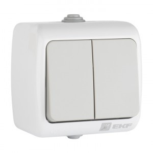 EKF Мурманск выкл. ОУ  1 мест. 2кл. серый, 10А, IP54 EFV10-023-30-54