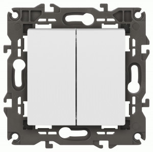 ЭРА Elegance мех. выкл. СУ 2 кл. 10A белый матовый 14-1104-01М 65797