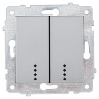 OVIVO мех. выкл. СУ 2 кл. 10А (инд.) серебро (ко всем рамкам) 600-000210-203