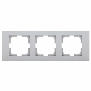 OVIVO Рамка СУ 3 местн. GRANO серебро, 400-100000-227