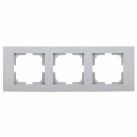 OVIVO Рамка СУ 3 местн. GRANO серебро, 400-100000-227