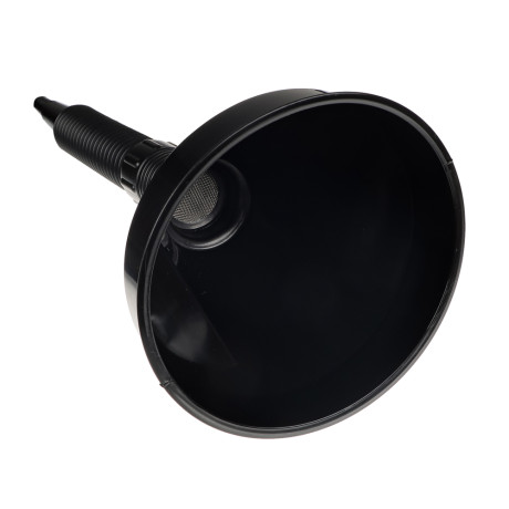 ЕРМАК Воронка 135мм со стальным сито, пластик, черный