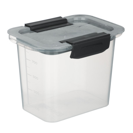 Контейнер герметичный с защелками для сыпучих продуктов 1000мл, пластик