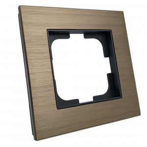 Ovivo Рамка СУ 1 мест. PRIME ELEMENTS ALUMINIUM бронза/черный, 403-510017-096