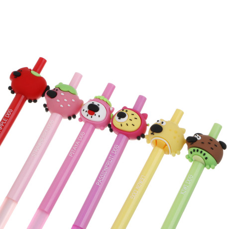 Ручка автоматическая шариковая синяя "Фрутти Дог", 6 видов