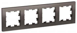 Systeme Electric AtlasDesign рамка СУ 4 мест. мокко ATN000604 (5!)