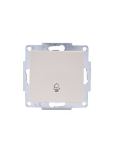 Lezard VESNA мех. кнопка звонка СУ 1 кл. 16А крем. (корп. ABS)  742-0388-103