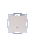 Lezard VESNA мех. кнопка звонка СУ 1 кл. 16А крем. (корп. ABS)  742-0388-103