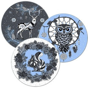 Доска разделочная "Скандинавия", d=20см, стекло RG48-59 Мультидом