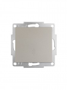 Lezard VESNA мех. выкл. СУ 1 кл. 10А (проходн.) титан (корп. ABS)  742-3788-105