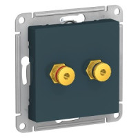 Systeme Electric AtlasDesign мех. аудио роз. СУ 2 мест. изумруд ATN000887 (2!)