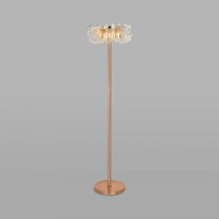 Bogate&#039;s Торшер св/д 22W 3000K 2480lm 420х420х1300 мет.зол/прозр. Farfalla 80510/1 Умный дом a065737