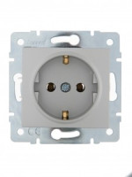 Lezard KARINA мех. роз. СУ 1 мест. 16А земля, ПБТ матов. серебро (корп. ABS) 707-4388-122B