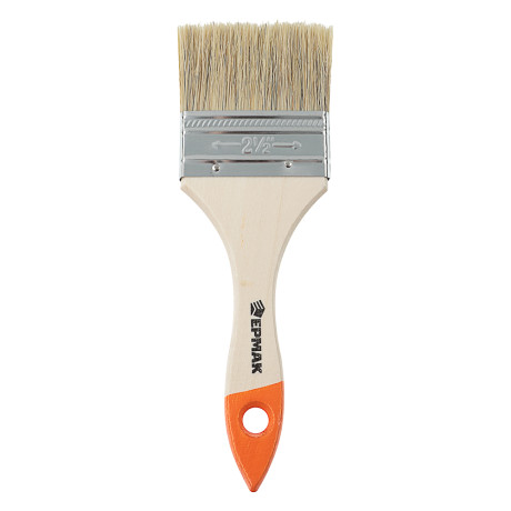 ЕРМАК Кисть малярная плоская "Бейсик" нат. щетина 2,5" (63мм)