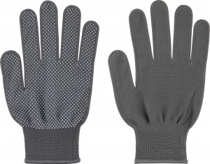 Перчатки садовые "Капелька" 22см, 8(М), полиэстер, серый 183951