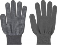 Перчатки садовые &quot;Капелька&quot; 22см, 8(М), полиэстер, серый 183951