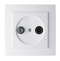 Nilson TOURAN  роз. TV-SAT СУ 1 мест. бел. (RG6+RJ11, концевая, 1db) 24111037