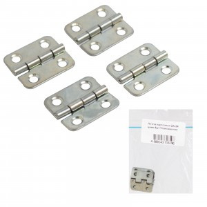 Петля карточная 22x24 цинк 4шт Инд.упаковка+ШК (цена за 4шт) (75) Кунгур