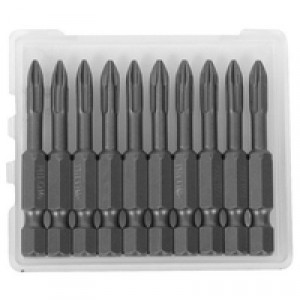 Биты KRAFTOOL, PH2, 50 мм, тип хвостовика E 1/4", 10 шт в блистере