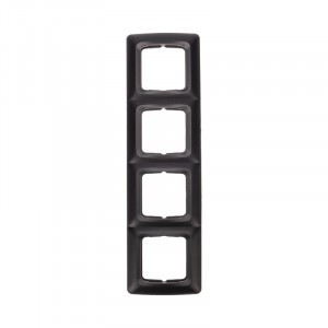 KRANZ DEA Рамка 4 мест. (горизонт.) Черный Металлик KR-78-0348