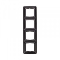 KRANZ DEA Рамка 4 мест. (горизонт.) Черный Металлик KR-78-0348