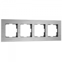 Werkel рамка СУ 4 мест.  AluMax (алюминий) W0043506 a066328