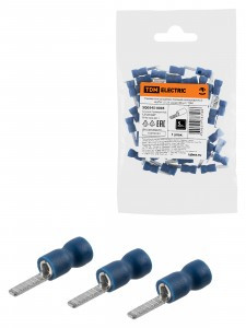 TDM наконечник штыревой плоский изол. НШПИ 1,5-2,5 синий (50шт/уп, цена за уп) SQ0545-0005