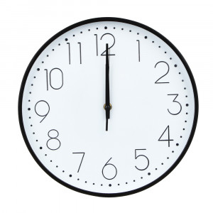 Часы настенные круглые, пластиковая оправа, 30 см, арт08-38