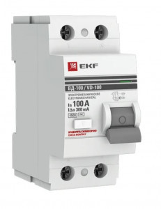 EKF PROxima выкл. дифферинциальн УЗО ВД-100 (S) 4P 100А 300мА AC 4,5кА эл.мех elcb-4-100-300S-em-pro