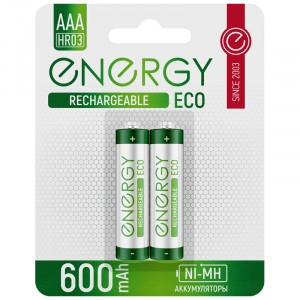 Аккумулятор Energy Eco NIMH-600-HR03/2B (АAА) (цена за шт, мин 2 шт) 104986