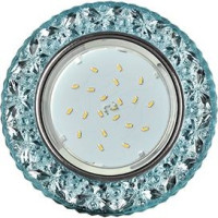 Ecola GX53 H4 LD7040 св-к Круг &quot;Бабочки&quot; подсветка 4K Голубой/Хром 35x125 FB53CBEFB (10!)