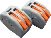 GENERAL клемма СМК 222-412 с рычагом 2х(0,08-4мм2) (уп.50шт, цена за шт) тип WAGO 800481